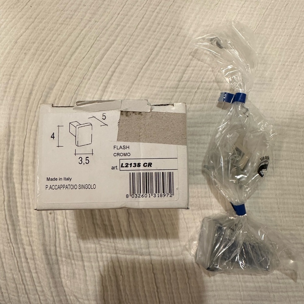 Brand new Lacava Italian made bathroom robe hook. In original packaging and box